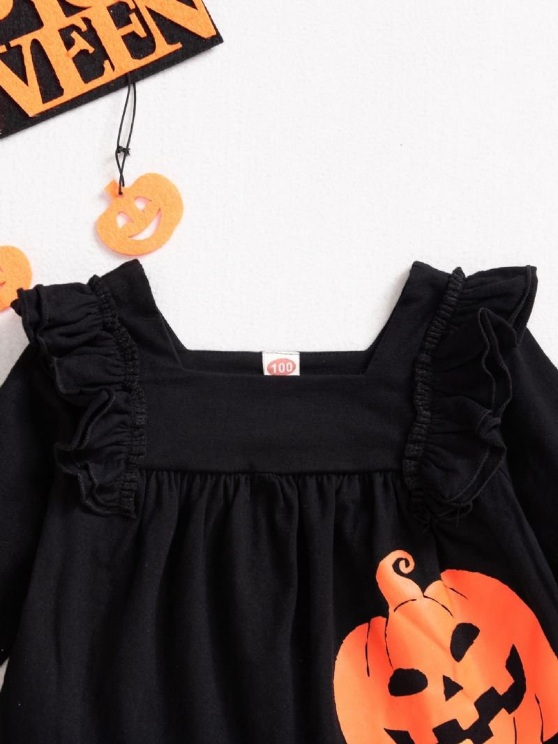 2ps Lányok Halloween Black Pumpkin Top & Ghost Pants Szett