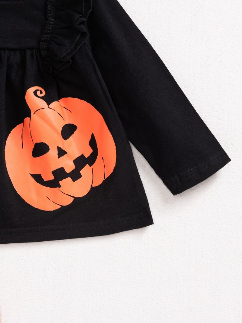 2ps Lányok Halloween Black Pumpkin Top & Ghost Pants Szett