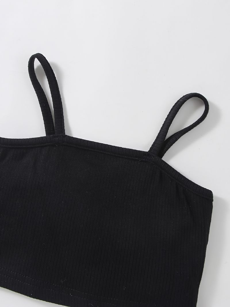 Bébi Lányok Solid Camisole + Hozzáillő Csíkos Rövidnadrág Készlet Babaruha