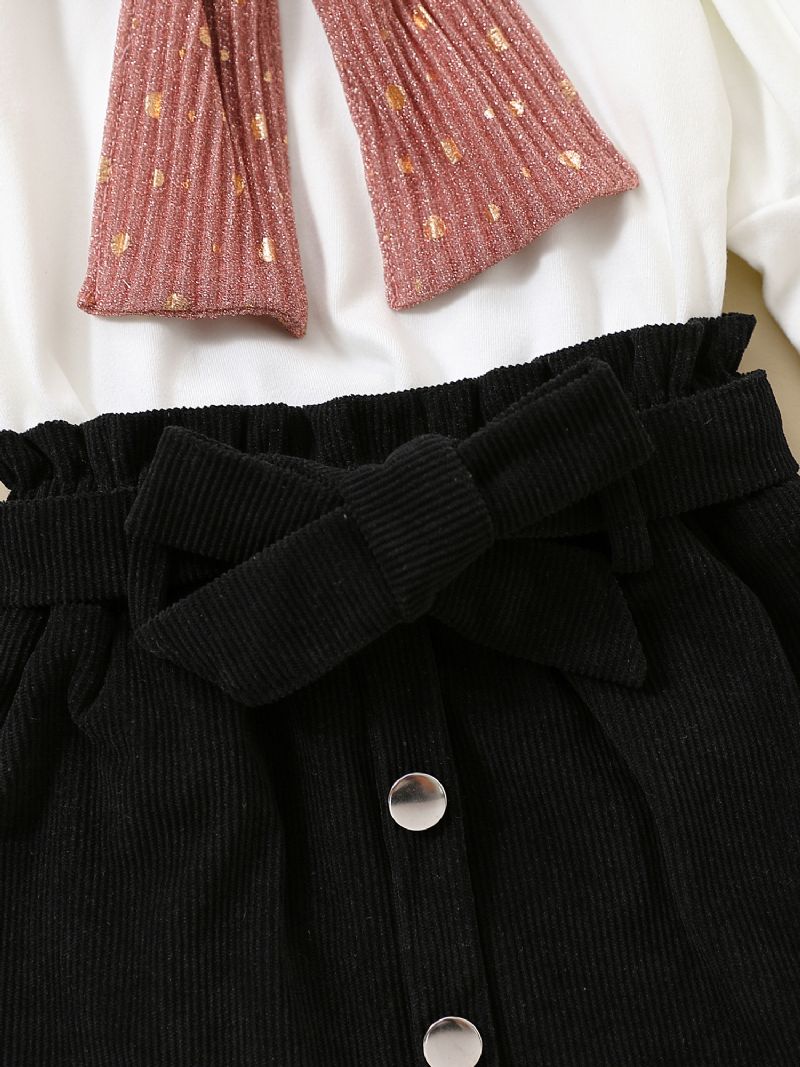 Elegáns Szoknya Készletek Tipegő Lányokhoz Tömör Trapézból