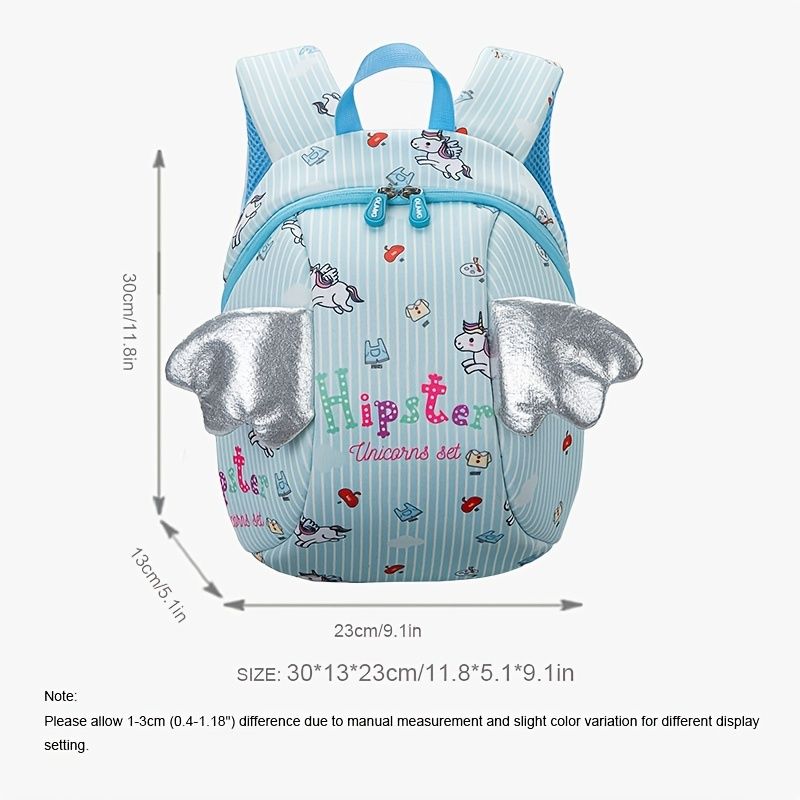 1 Db The Unicorn Kids Backpack Anti-lost Astronauts School Bag Sbr Szabadidős Hátizsák Alkalmi Táska
