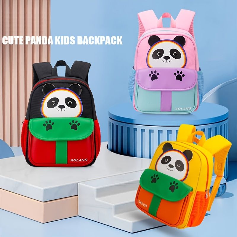 Greatop 1-7 Éves Aranyos Panda Óvodai Táska Vízálló Neoprén Hátizsák Go Out Gyerektáska Gyerek