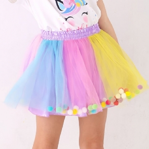 Lányok Princess Rainbow Tutu Szoknyák Balett Hálós Szoknya Parti Ruhák Gyerekruhák