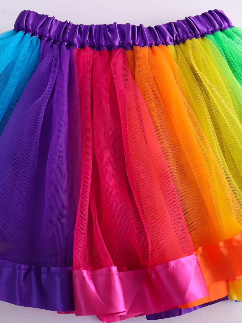 Lányok Princess Rainbow Tutu Szoknyák Balett Tüll Táncszoknya Parti Ruha Ruhák Gyerekruhák