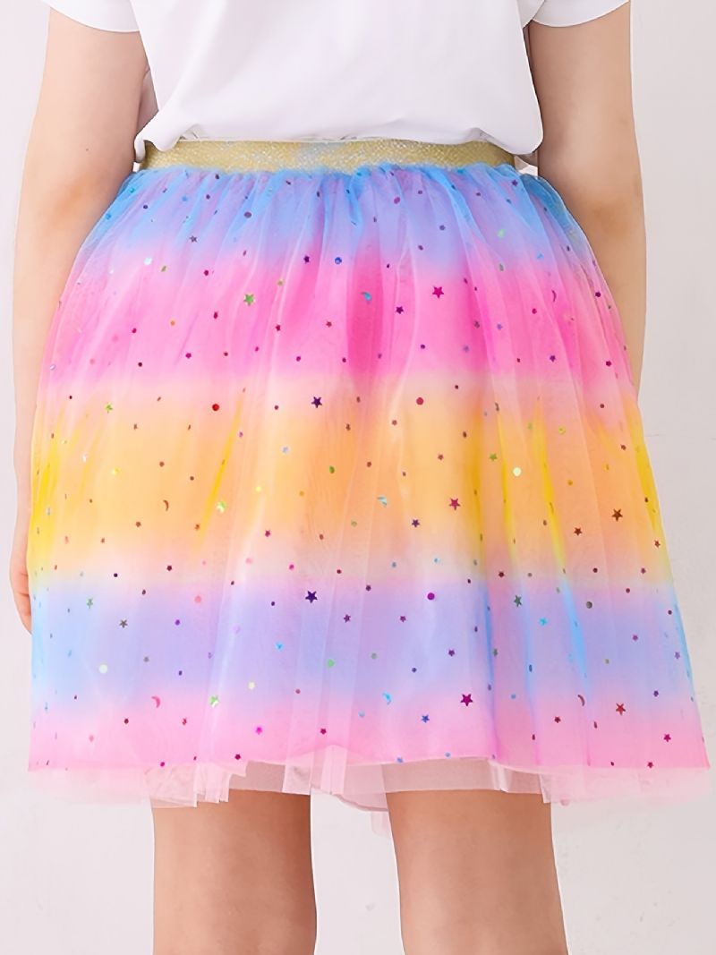 Lányok Tutu Szoknya Rainbow Star Mesh Hercegnő Ruha