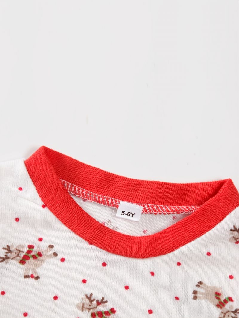 Karácsonyi Aranyos Rajzfilm Elk Nyomtatott Pizsama Készletek