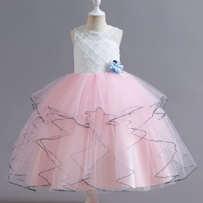 Lányok Pink Princess Dress Esküvői Házigazda Piano Performance Ruha