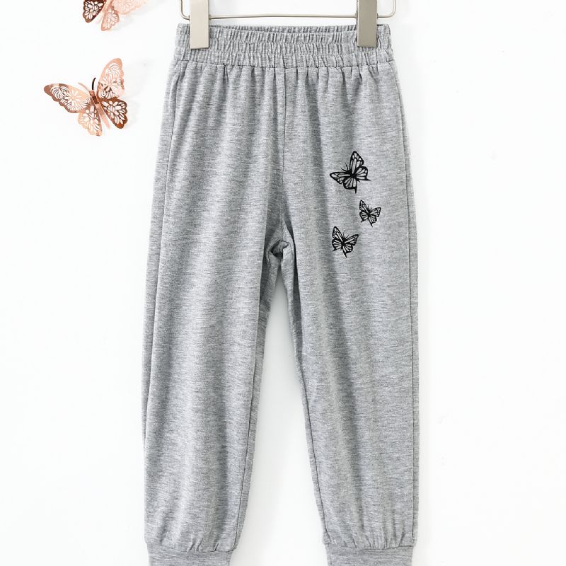 Lányok Weatpants Butterfly Print Sport Pants