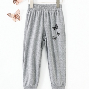 Lányok Weatpants Butterfly Print Sport Pants