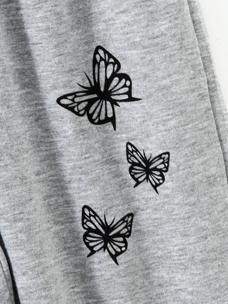 Lányok Weatpants Butterfly Print Sport Pants