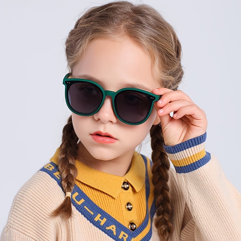 Gyermek Napszemüvegek Szilikon Polarizátorok Nagy Kerek Keretes Szemüvegek Fiúknak Lányoknak