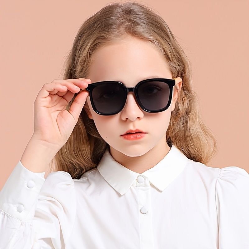 Lányok Vintage Polarizált Napszemüvegek Uv Védelem Négyzet Alakú Aranyos Szabadtéri Túrázáshoz Utazáshoz