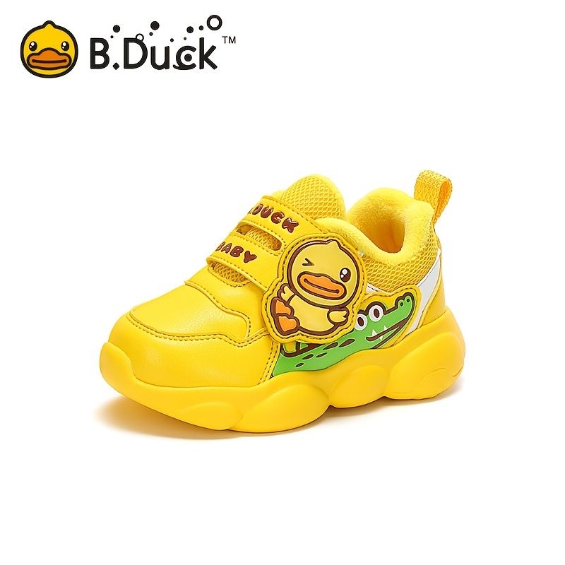 B.duck Bébi Sneakers Rajzfilm Grafikus Csúszásmentes Vastagított Meleg Sportcipők Téli Fiúknak Lányoknak