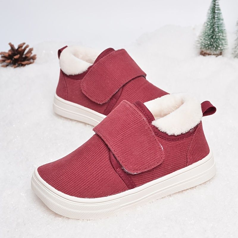 Lányok Corduroy Alkalmi Thermal Outdoor Cipők Téli Új Karácsony