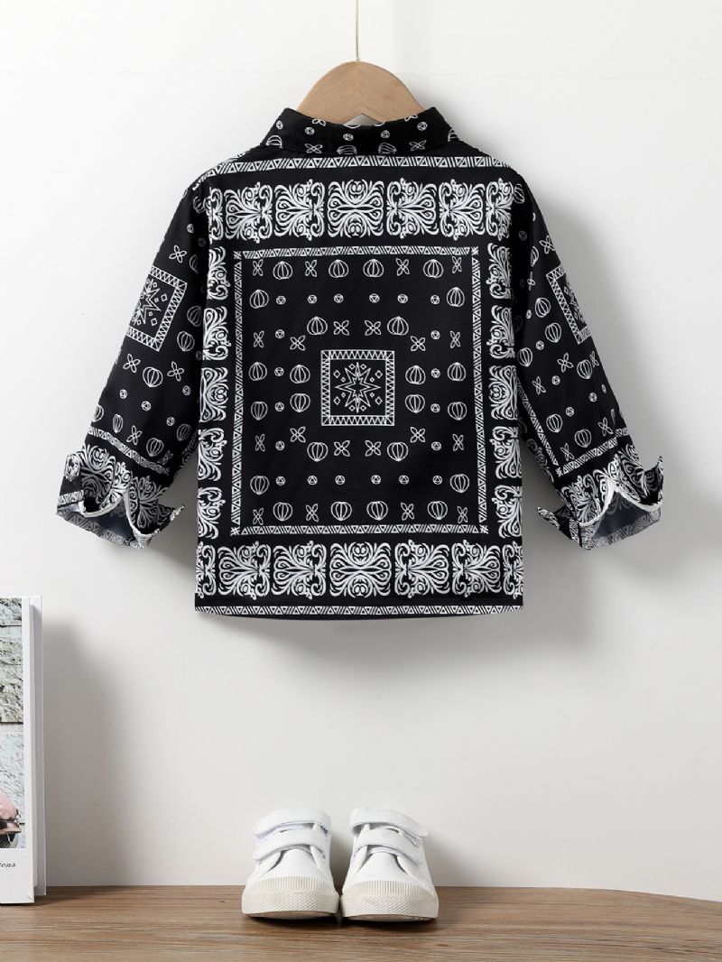 Fiúk Art Print Hosszú Ujjú Ing