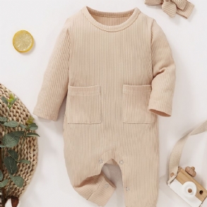 Újszülött Baba Hosszú Jumpsuit Romper One Piece Fiúknak Lányoknak Babaruha