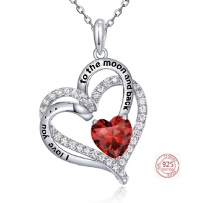 925 Sterling Ezüst Születési Köves Nyakláncok Női Lányoknak I Love You To The Moon Back Évforduló Születésnapjára Valentin Anyák Napi Ajándék Anyának Barátnőjének Feleségének