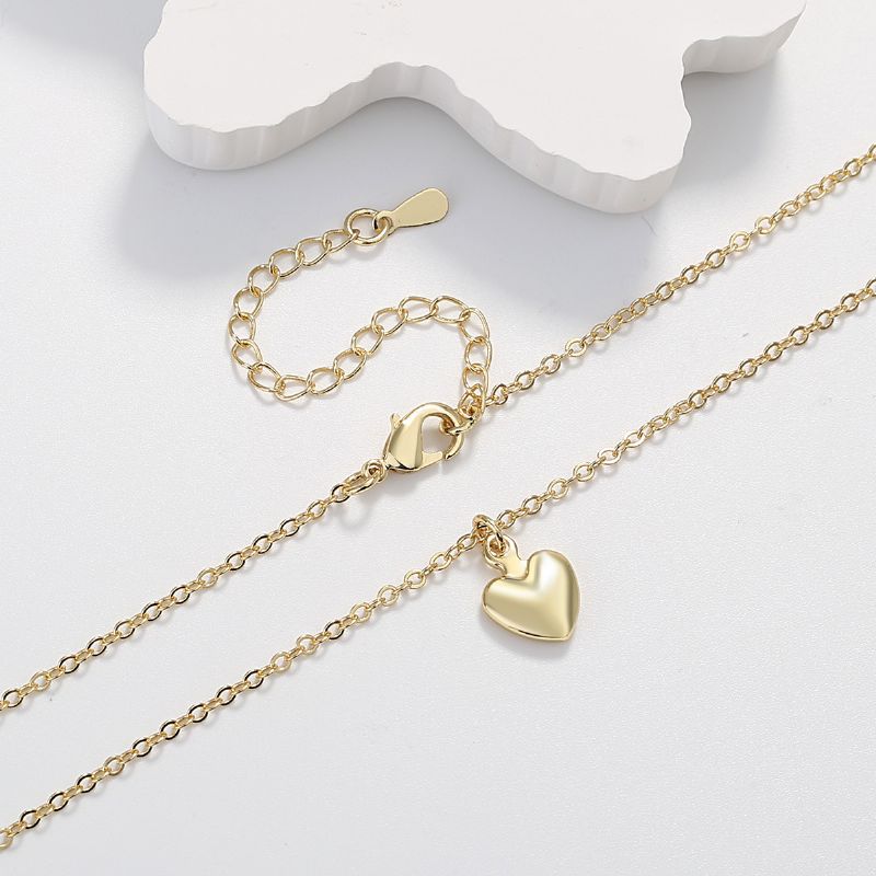 Heart Choker Nyaklánc Finom Szerelmes Medál Arany Ékszer Női Lányoknak