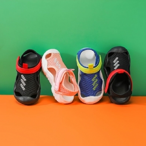 Nyári Babasandálok Hálós Kültéri Sportos Lélegző Csúszásmentes Cipők Fiúknak Lányoknak
