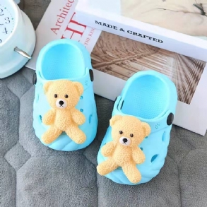 Toddler Bébi Cute Bear Csúszásmentes Klumpa Szandál