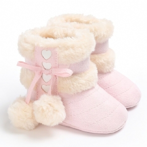 Csecsemő Kislány Cipők Puha Talpú Csúszásgátló Magas Felső Járócipő Télre