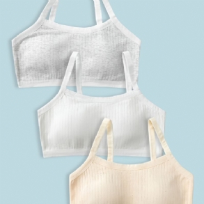 3db Lányok Crop Vest Tops Aranyos Alkalmi Egyszerű Fehérnemű