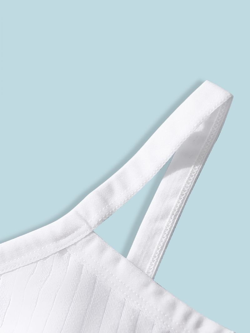3db Lányok Crop Vest Tops Aranyos Alkalmi Egyszerű Fehérnemű