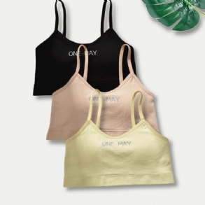 3db Lányok Puha Sportmelltartó Comfort Camisole Mellény Levehető Párnával