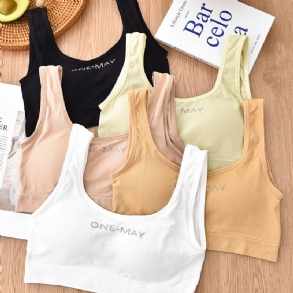 5db Lányok Puha Melltartó Kényelmes Sportmellény Camisole Kivehető Párnás Gyerek Fehérneművel