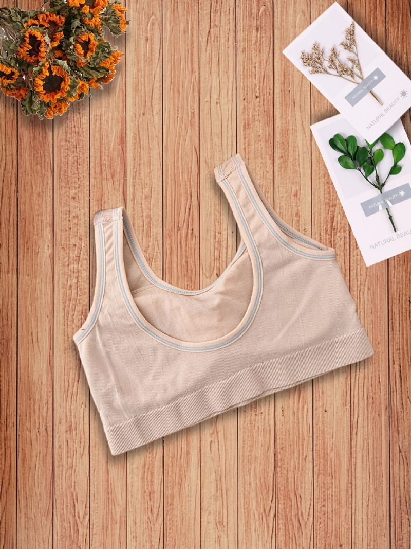 6db Lányok Puha Melltartó Rajzfilm Cloud Print Sport Mellény Camisole Kivehető Párnával Gyerek Fehérnemű