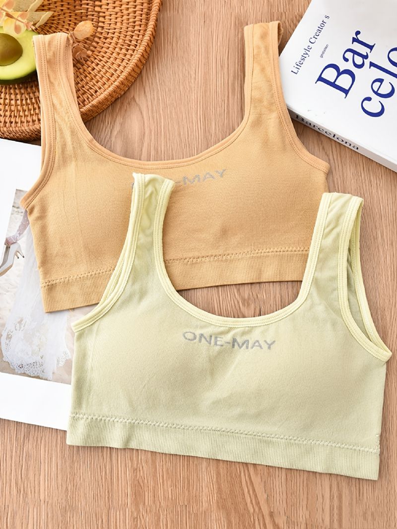 Lányok Puha Sportmelltartó Stretch Camisole Mellény Levehető Párnával