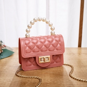 Bébi Lányok Pearl Kézitáska Crossbody Táska Válltáska Lánctáska