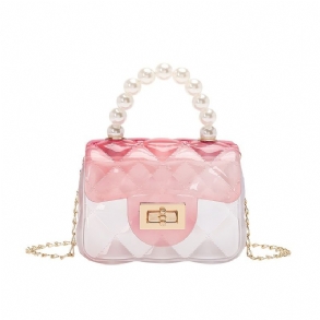 Bébi Lányok Pearl Kézitáska Crossbody Táska Válltáska Lánctáska