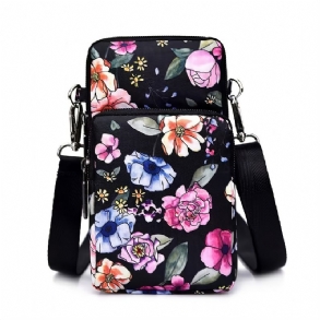 Lányok Virágmintás Neon Telefontáska Mini Crossbody Táska Alkalmi Sporttáska