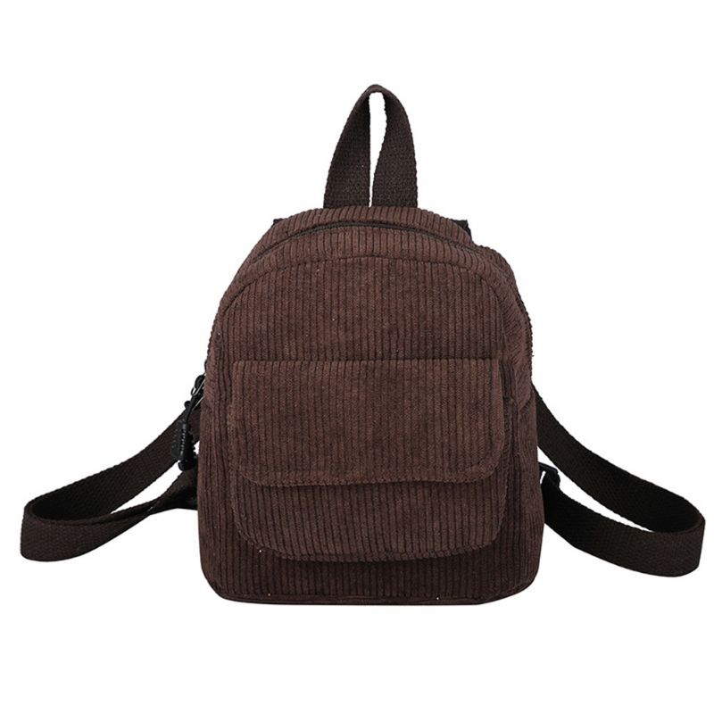 Női Mini Hátizsák Corduroy Lányok Bookbags Retro Utazási