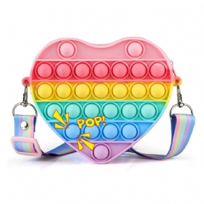 Pop Pénztárca Lányoknak Cross Body Bag Heart Pop Válltáskák Fidget Játékok