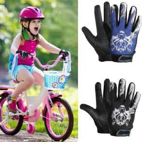 1 Pár Gyerek Kerékpáros Kesztyű Full Finger Gyermek Sportkesztyű Csúszásmentes Légáteresztő Horgászkesztyű Szabadtéri Sportokhoz Lovagláshoz Kempingezéshez Hegymászáshoz Parkourhoz
