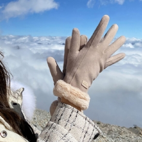 Téli Kesztyű Nőknek Hideg Időjárás Érintőképernyős Meleg Szőrös Lányoknak Aranyos Ujjatlan Motorkerékpáros Kézmelegítő