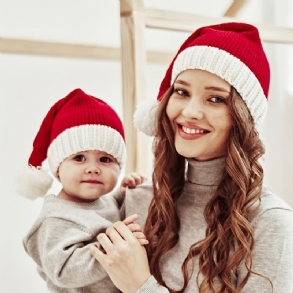 Kötött Karácsonyi Kalapok Aranyos Puha Felnőtteknek Gyerekeknek Szilveszteri Buli Díszek Ajándékok