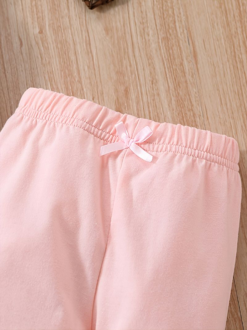 Csecsemő Baba Lányoknak Stretch Puha Leggings Egyszínű Nadrágok Gyerekruhák