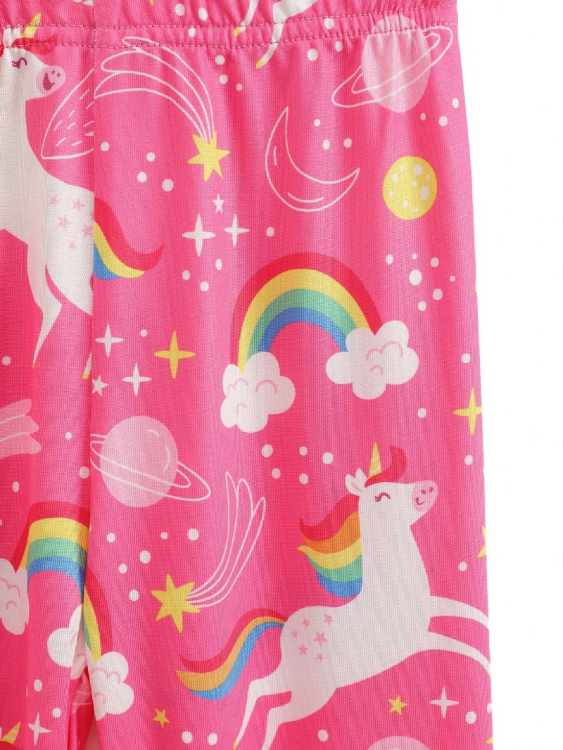 High Stretch Lányok Cartoon Unicorn Leggings