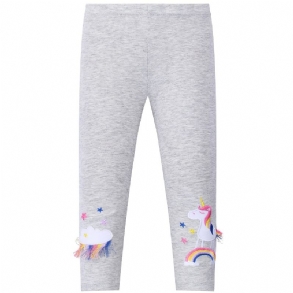 Lányok Alkalmi Stretch Bojt Unicorn Leggings