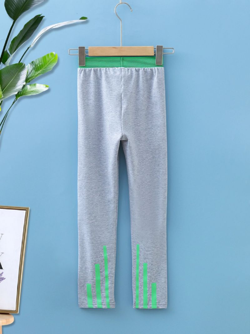 Lányok Egyszínű Betűmintás Leggings