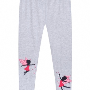 Lányok Stretch Puha Leggings Princess Print Pants Gyerekruhák