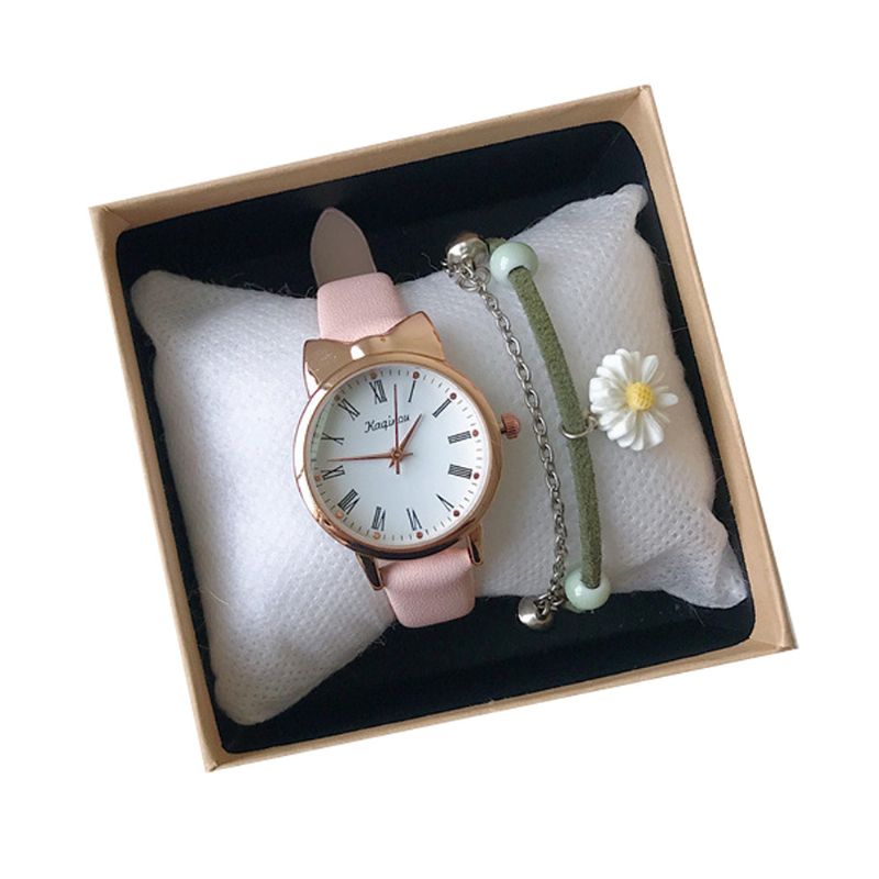 2db Kids Pink Quartz Watch + Daisy Karkötő