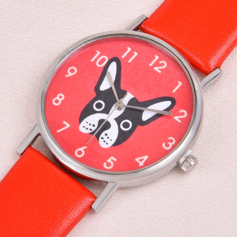 Kids Lányok Cartoon Puppy Student Quartz Watch