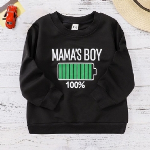 Mama's Fiúk Betűmintás Alkalmi Pulóverek Gyerekruhák