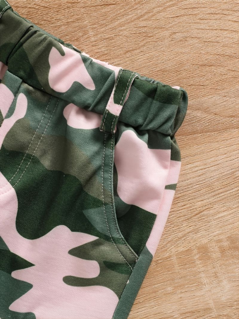 Toddler Lányok Pulóver És Camo Cargo Pants Sorry Daddy Two Bosses