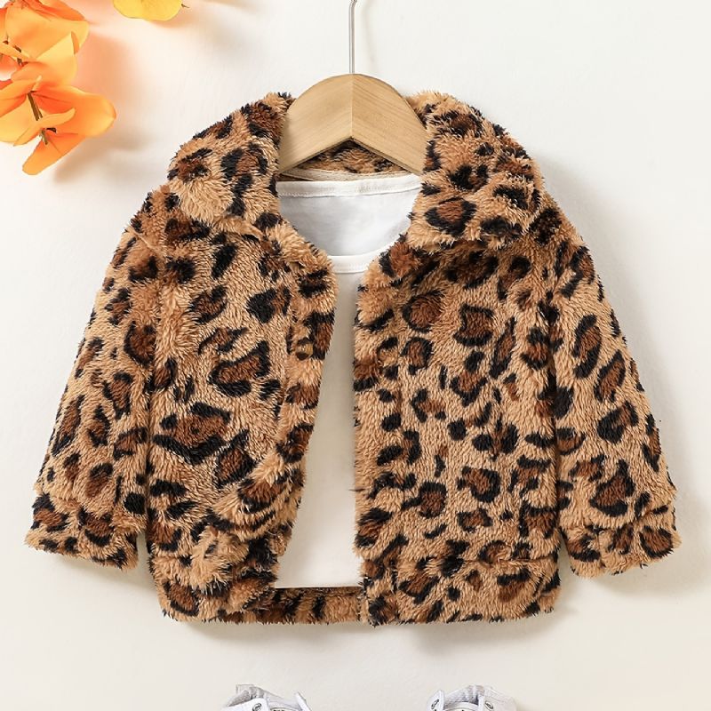 Baba Leopard Print Thermal Dzseki Téli Új Babaruhák