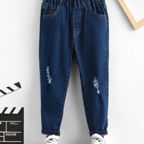Fiúk Skinny Jeans Alkalmi Elasztikus Deréknadrágok Gyerekruhák